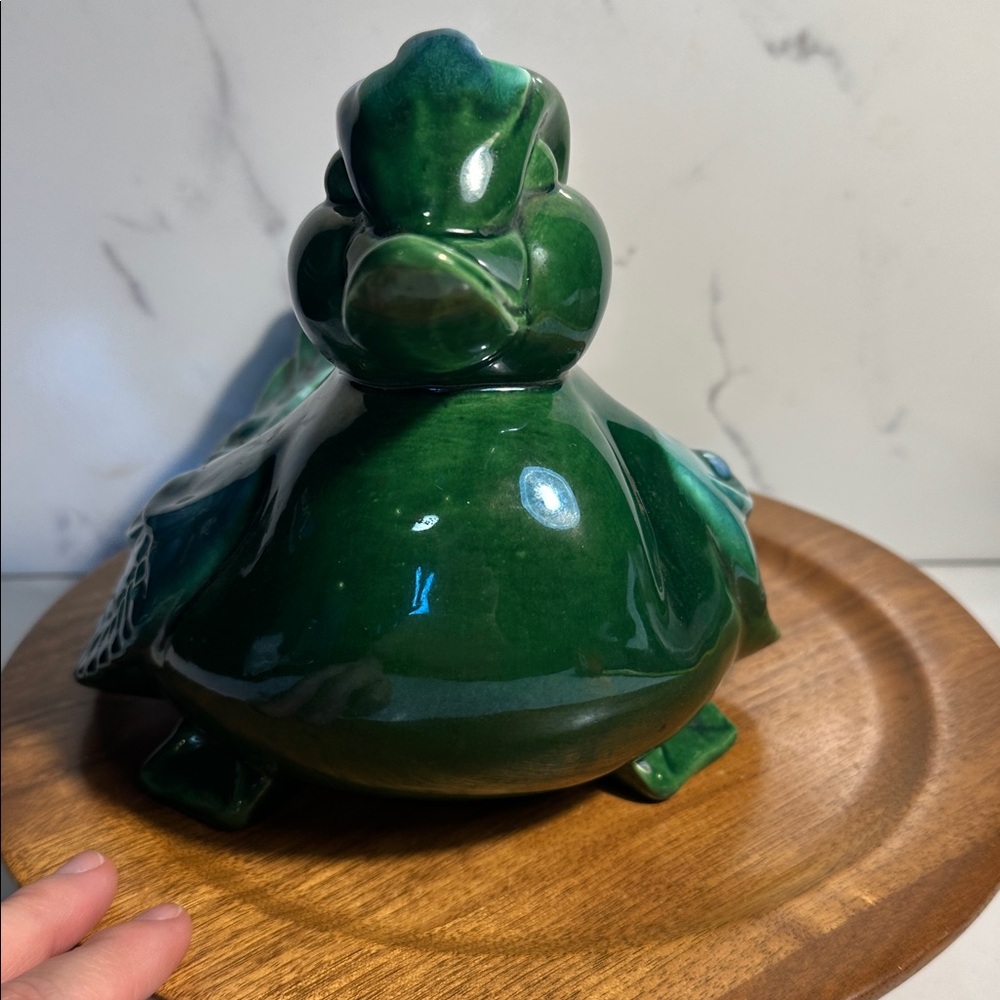 Green Ceramic Duck Planter royal Haegar 10 - Picture 2 of 7